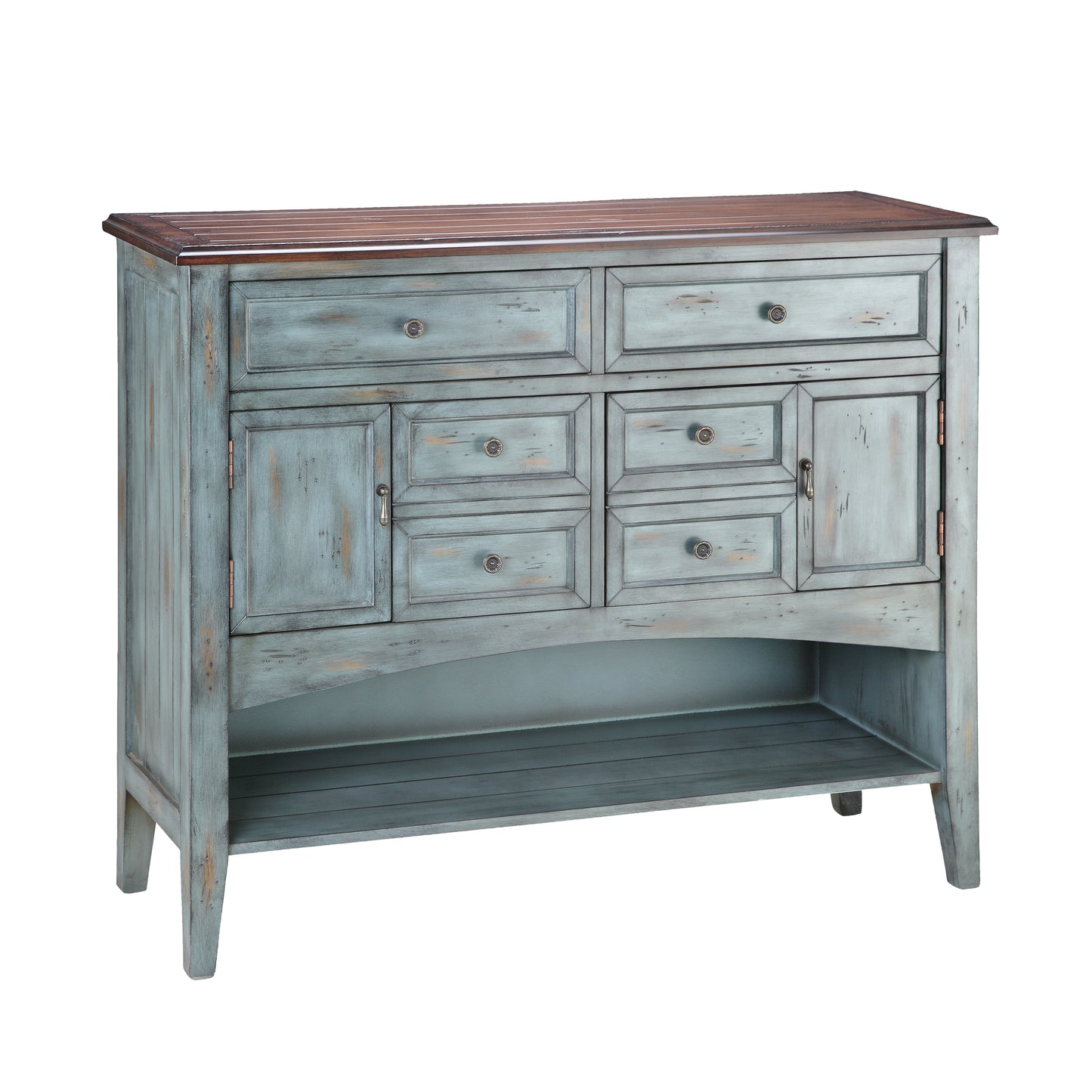 12038 - Hartford Chest - 6 Drawer Short Blue