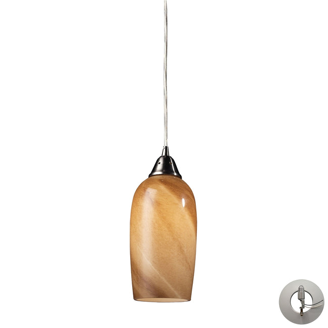 ELK Lighting 31137/1-LA - Sandstone 5" Wide 1-Light Mini Pendant in Satin Nickel with Sandstone Swir