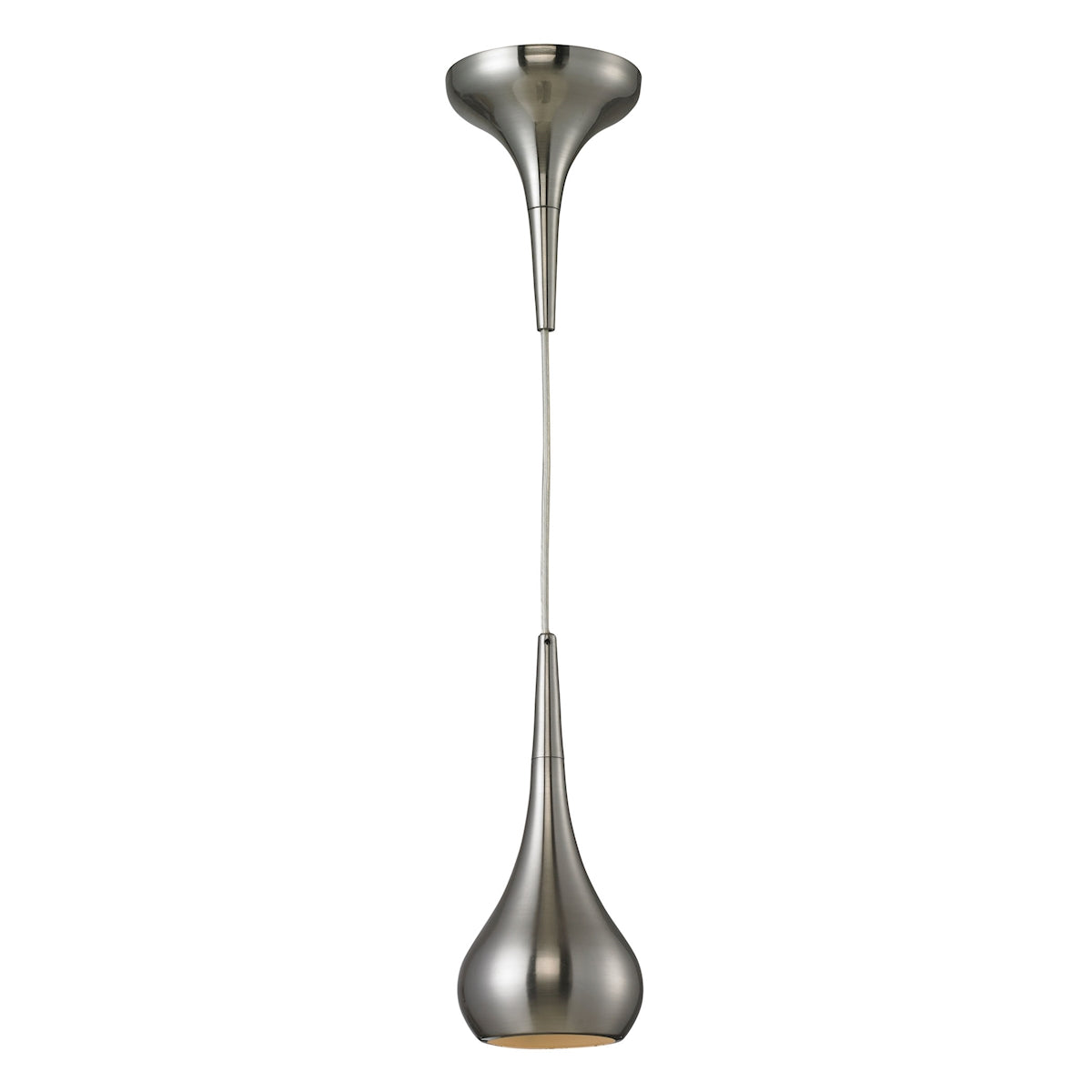 ELK Lighting 31340/1SN - Lindsey 4" Wide 1-Light Mini Pendant in Satin Nickel with Satin Nickel Fini