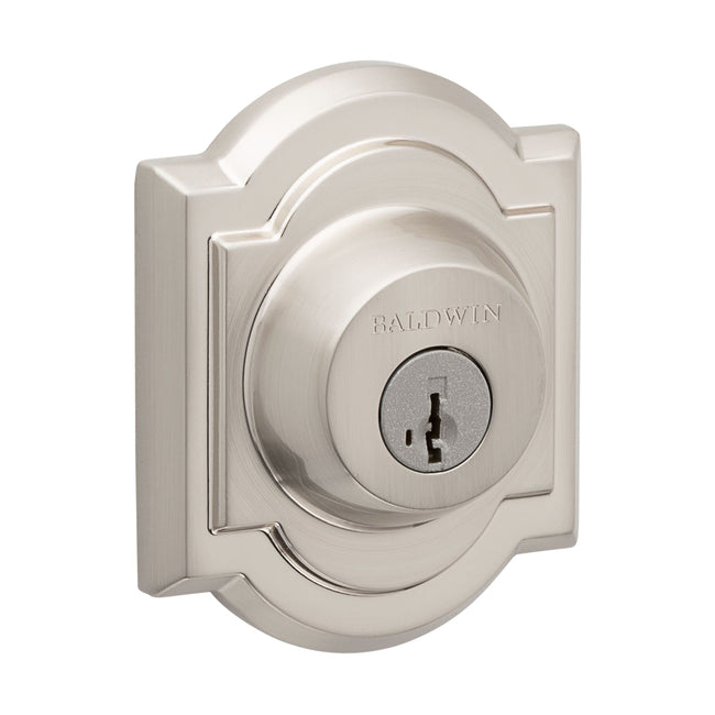 380ARB15S - Arch Single Cylinder Deadbolt with Smart Key Satin Nickel Finish