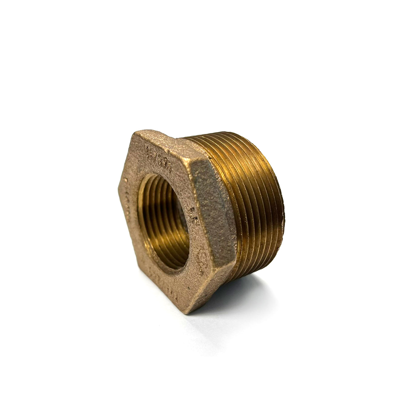 3/8" x 1/4" Lead Free Brass Reducing Hex Bushing