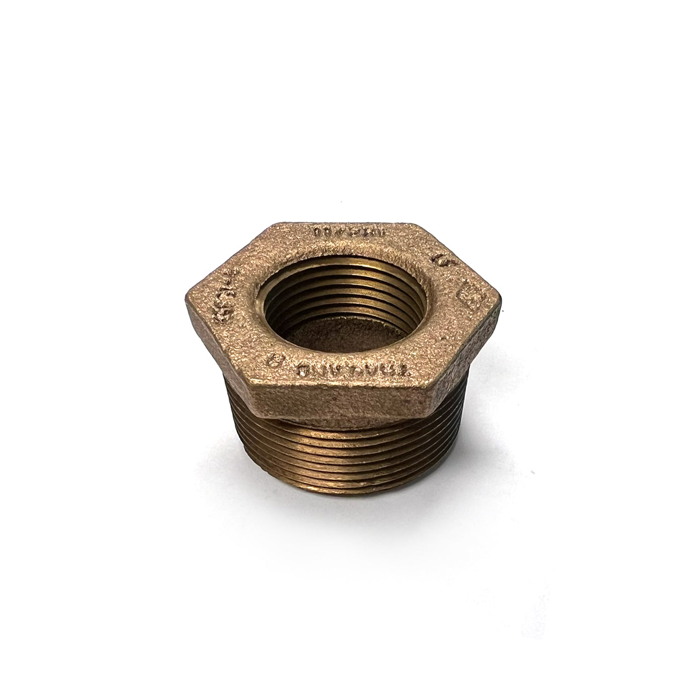 3/8" x 1/4" Lead Free Brass Reducing Hex Bushing