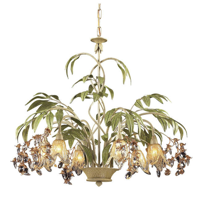 86053 - Huarco 28'' Wide 6-Light Chandelier - Sage Green