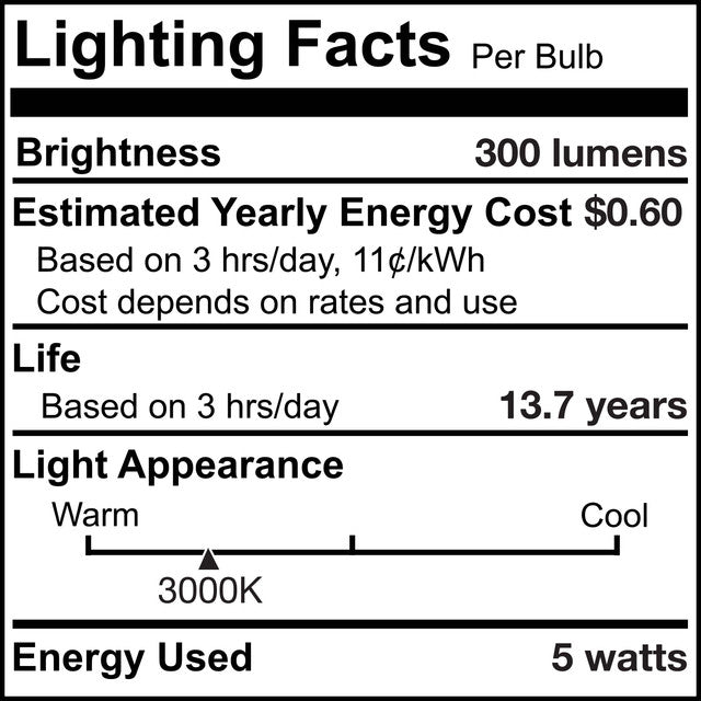 776707 - Filaments Dimmable Antique Glass 11" T9 LED Light Bulb - 5 Watt - 2100K - 4 Pack