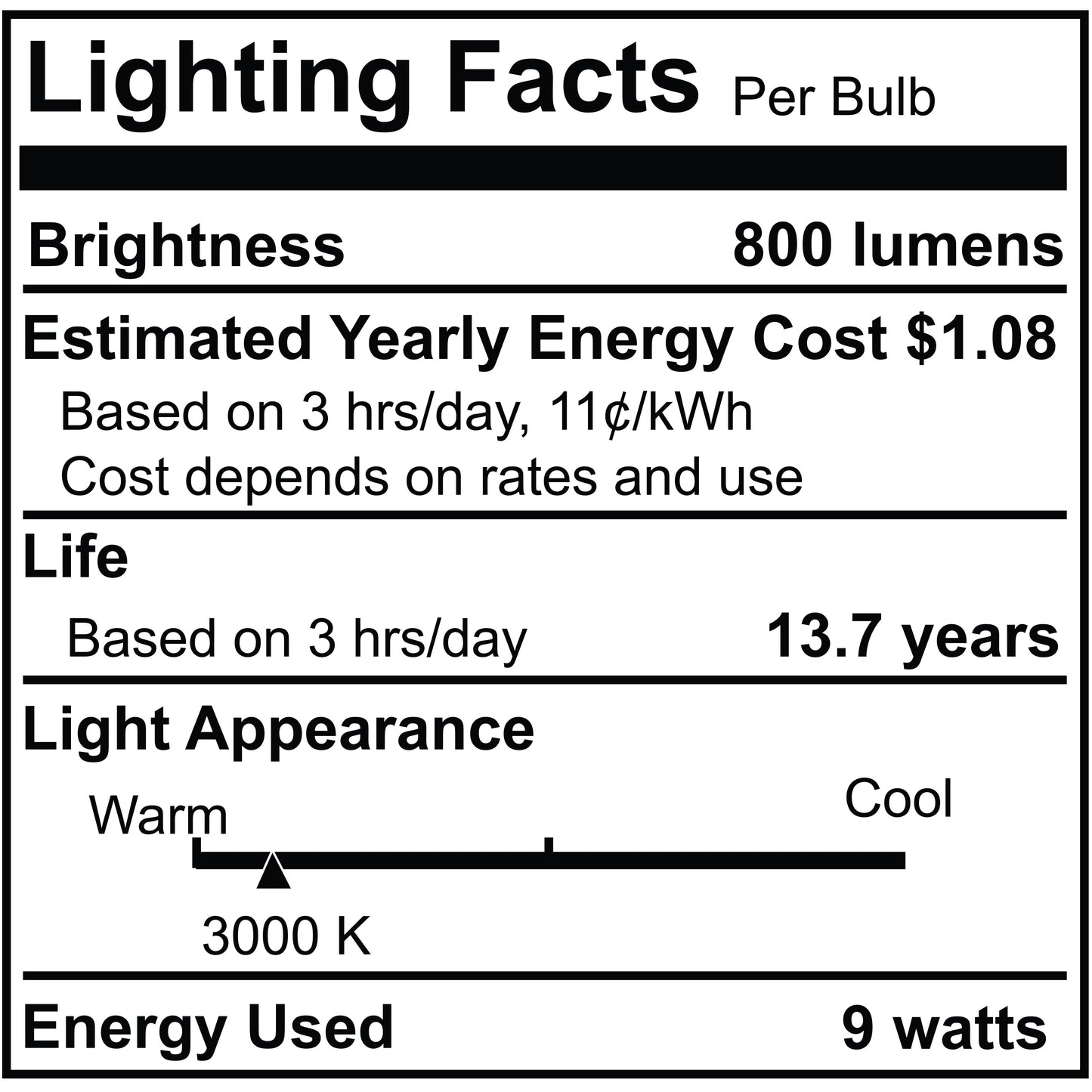 776400 - Warm Dim LED A19 Light Bulbs - 3000K to 1800K Color Temp Dimming - 2 Pack