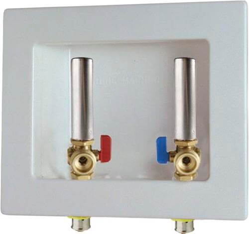 97212 - Washing Machine Outlet Box w/ Water Hammer Arrestors - 1/2" PEX Press (Lead Free)