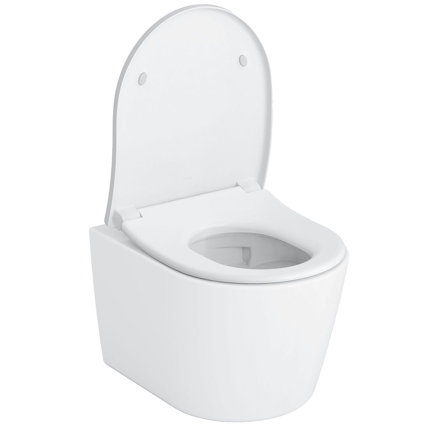 RP Wall-Hung D-Shaped Dual Flush Toilet with DuoFit In-Wall Tank - White