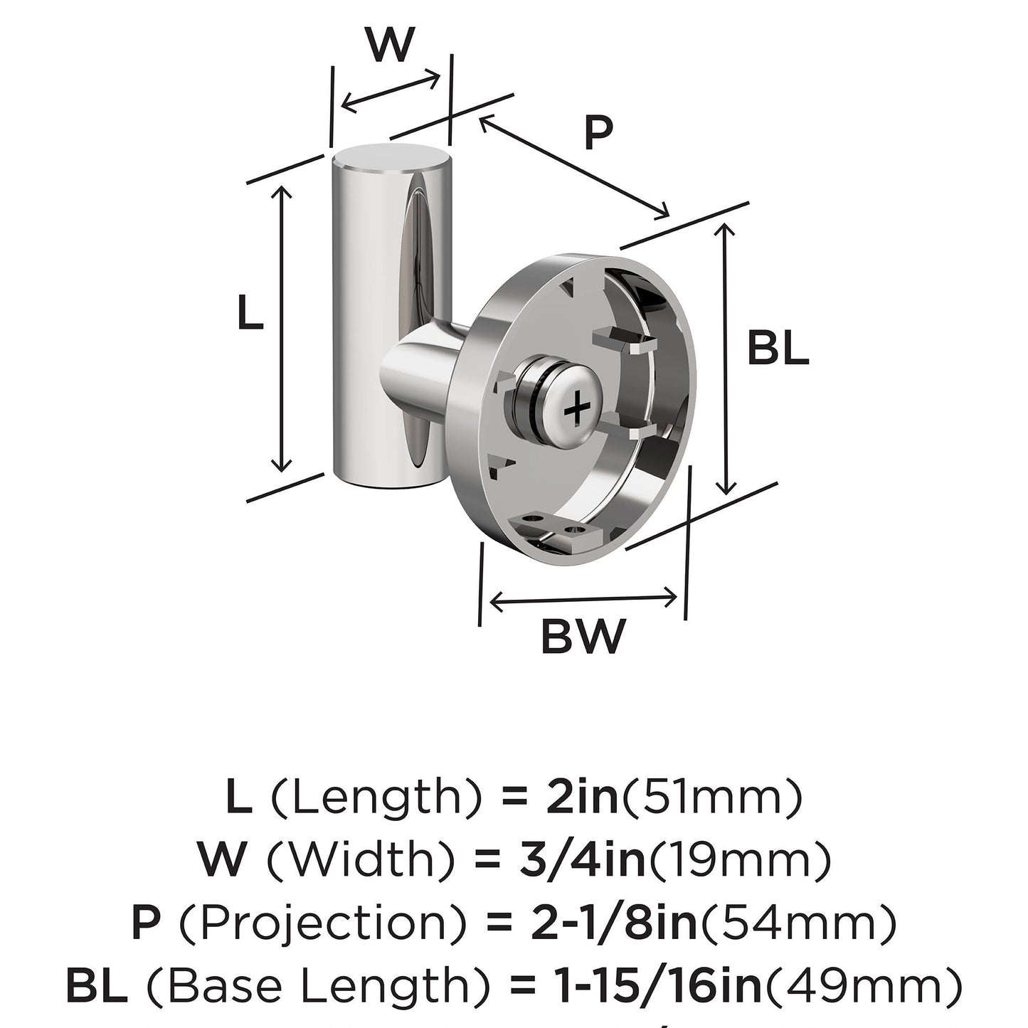 BH26542PSS - Arrondi Single Robe Hook - Polished Stainless Steel