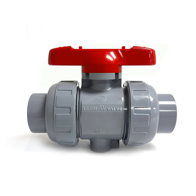 1609010 - 1" CPVC True Union In-line T-21 Ball Valve with Socket and Threaded End Connectors