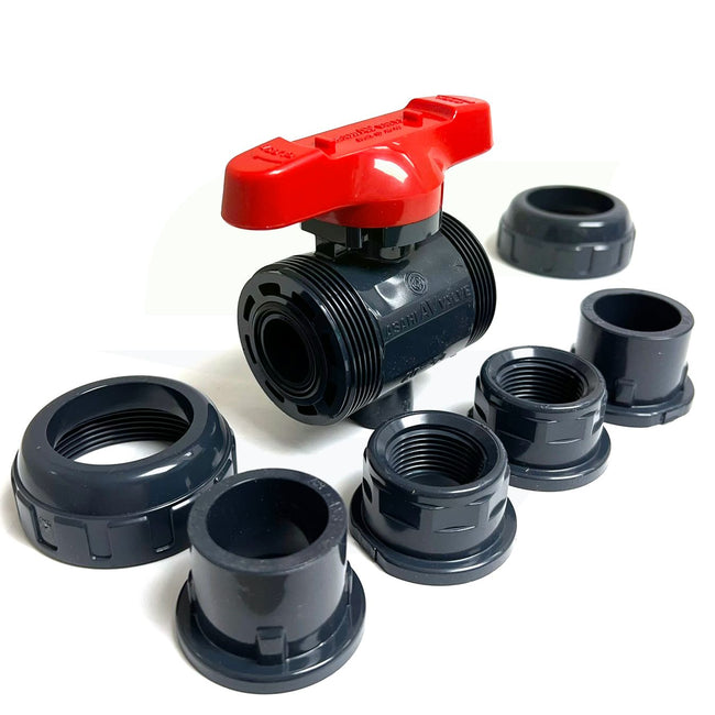 16107007 - 3/4" PVC Ball Valve - Inline - 1-Piece - Socket x Socket