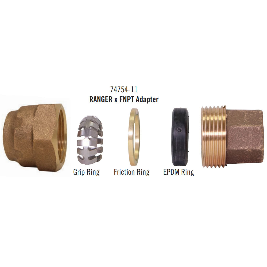 74754-11 - 3/4" Ranger Service Fitting - Ranger x FNPT