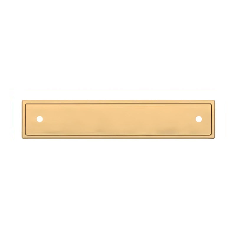 4940044 - 4" Center to Center Transitional Cabinet Pull Back Plate - Satin Brass