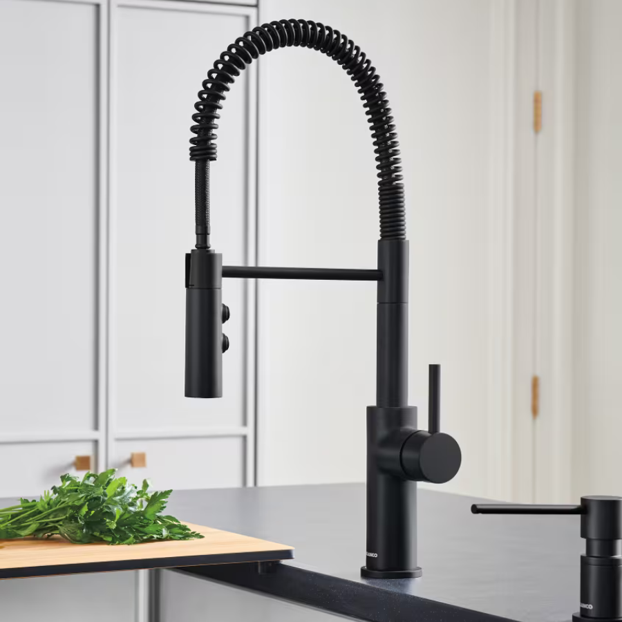 443032 - Catris Semi-Pro Pull-Down Dual-Spray Kitchen Faucet - Matte Black