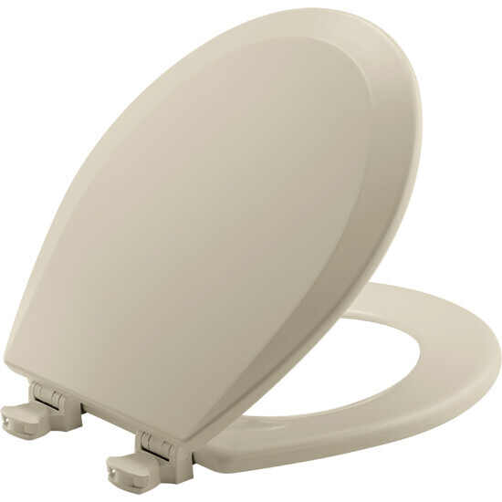 500EC 006 - Round Enameled Wood Toilet Seat - Bone