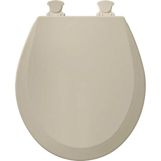 500EC 006 - Round Enameled Wood Toilet Seat - Bone