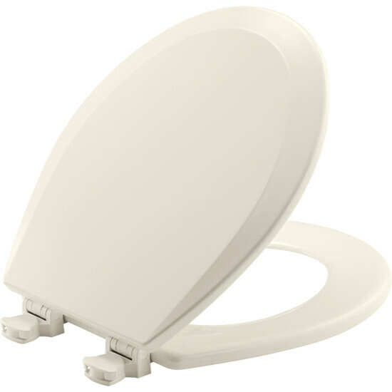 500EC 346 - Round Enameled Wood Toilet Seat - Biscuit