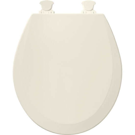 500EC 346 - Round Enameled Wood Toilet Seat - Biscuit