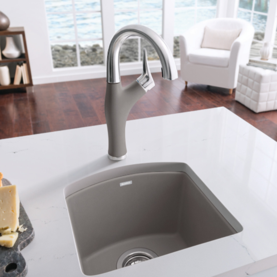 526383 - Artona Pull-Down Dual-Spray Bar Faucet - PVD Steel/Metallic Gray