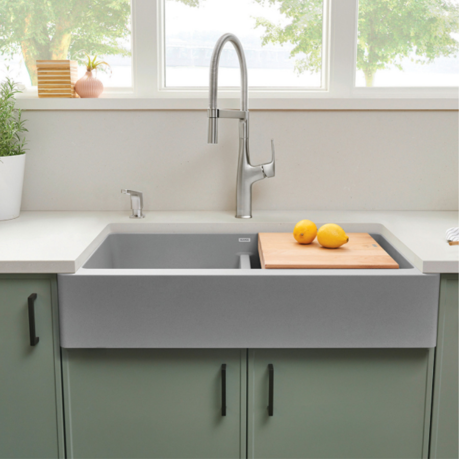 526550 - Performa SILGRANIT 33" 50/50 Double Bowl Undermount Kitchen Sink - Soft White