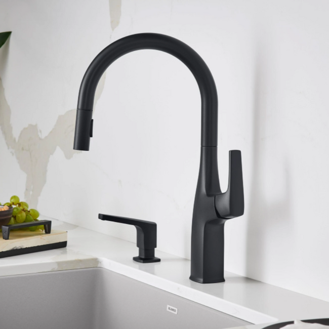 443020 - Rivana High-Arc Pull-Down Dual-Spray Kitchen Faucet - Matte Black