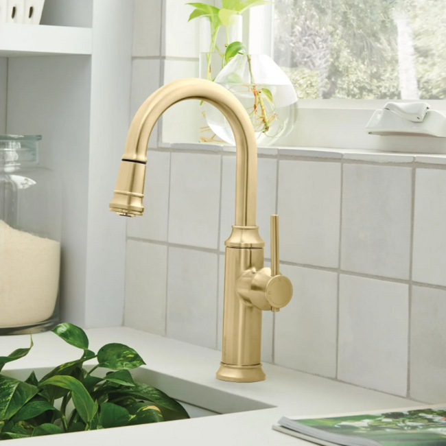 443247 - Empressa Pull-Down Bar Faucet - Satin Platinum