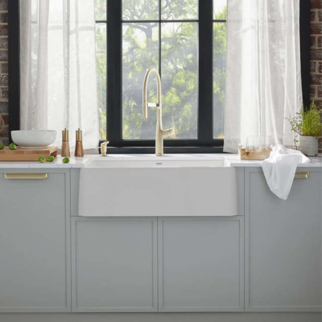 443076 - Ikon SILGRANIT 30" Single Bowl Apron-Front Farmhouse Sink - Soft White