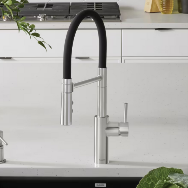 402448 - Catris Flexo Semi-Pro Pull-Down Dual-Spray Kitchen Faucet - PVD Steel