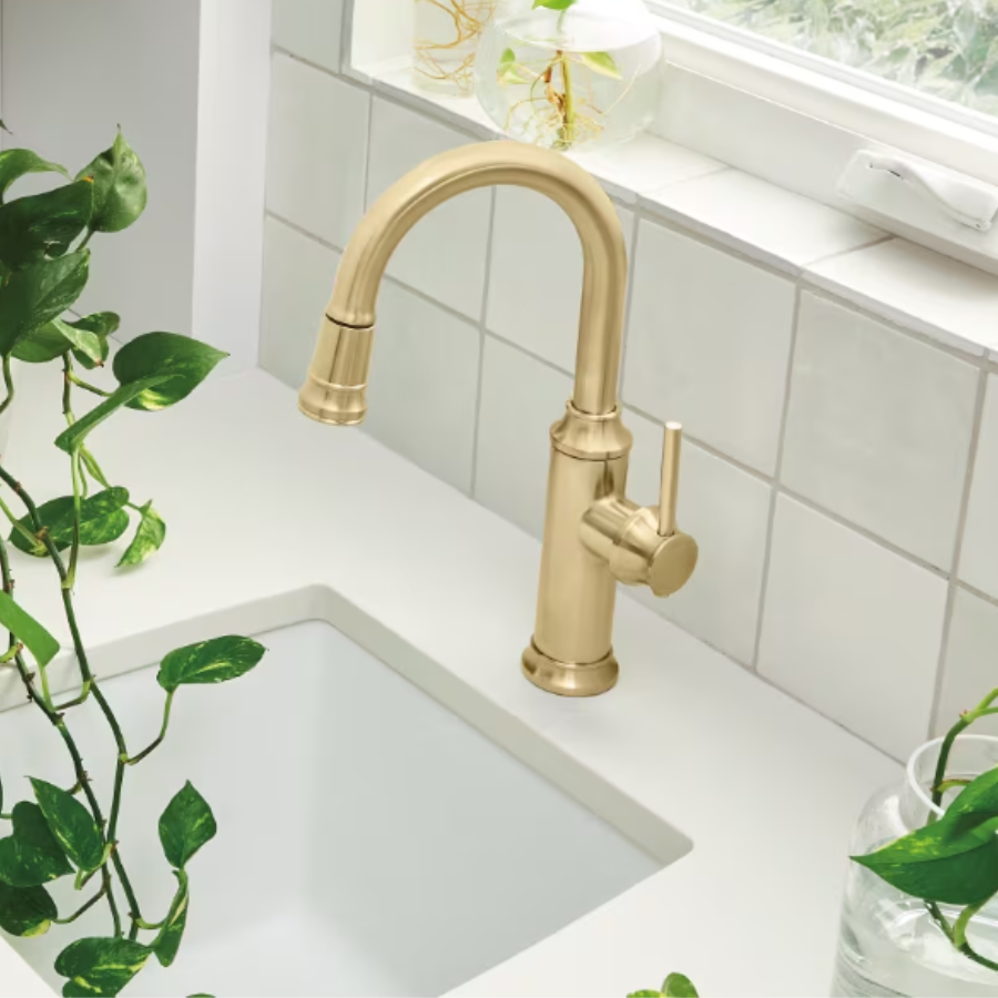 442983 - Empressa Pull-Down Bar Faucet - Satin Gold