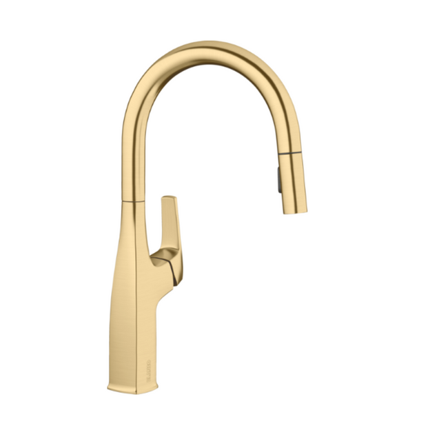 442985 - Rivana High-Arc Pull-Down Dual-Spray Kitchen Faucet - Satin Gold