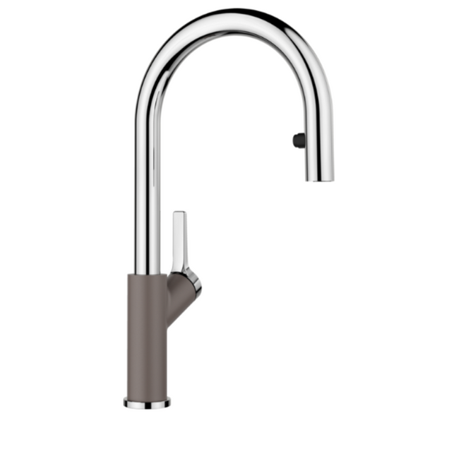 526933 - Urbena Pull-Down Dual-Spray Kitchen Faucet - Chrome/Volcano Gray