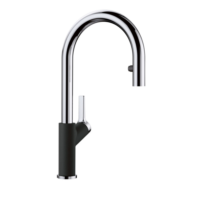 526398 - Urbena Pull-Down Dual-Spray Kitchen Faucet - Chrome/Coal Black