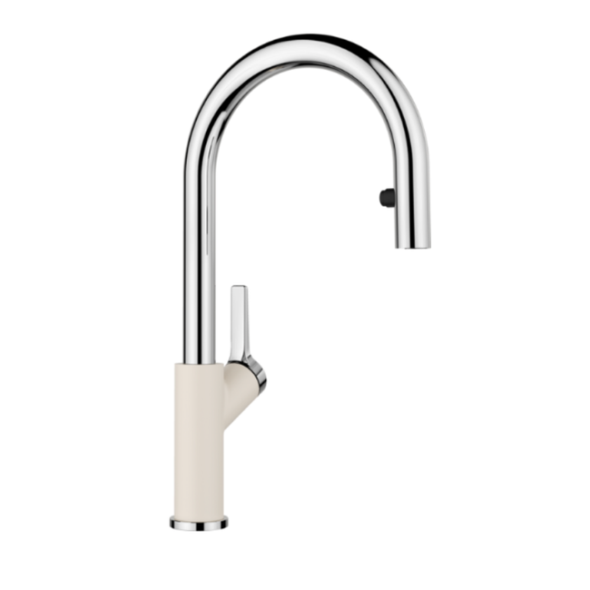 526932 - Urbena Pull-Down Dual-Spray Kitchen Faucet - Chrome/Soft White