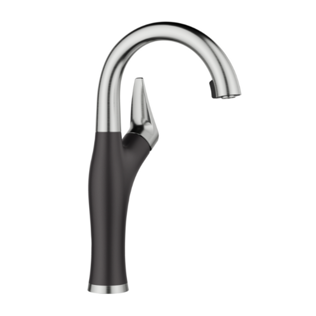 526387 - Artona Pull-Down Dual-Spray Bar Faucet - PVD Steel/Coal Black