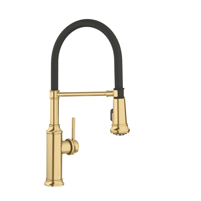 442982 - Empressa Semi-Pro Pull-Down Dual-Spray Kitchen Faucet - Satin Gold