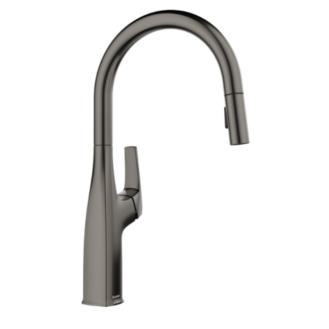 443267- Rivana High Arc Pull-Down Dual-Spray Kitchen Faucet - Satin Dark Steel