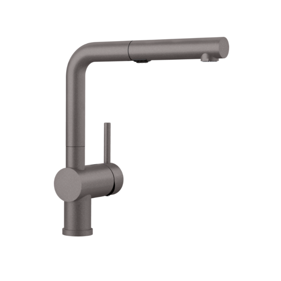 526370 - Linus Low Arc Pull-Out Dual-Spray Kitchen Faucet - Metallic Gray