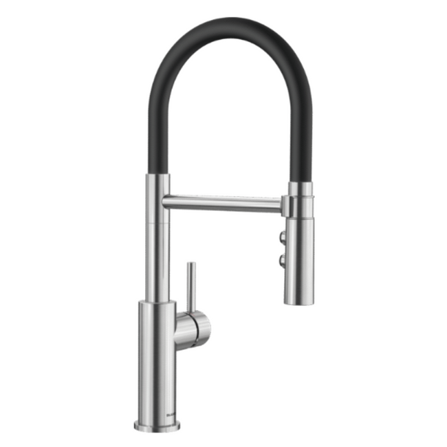 402448 - Catris Flexo Semi-Pro Pull-Down Dual-Spray Kitchen Faucet - PVD Steel