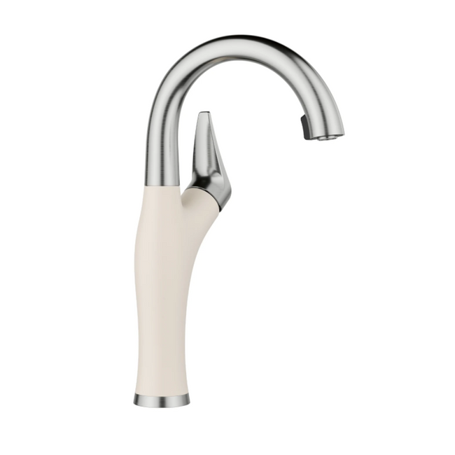 443041 - Artona Pull-Down Dual-Spray Bar Faucet - PVD Steel/Soft White