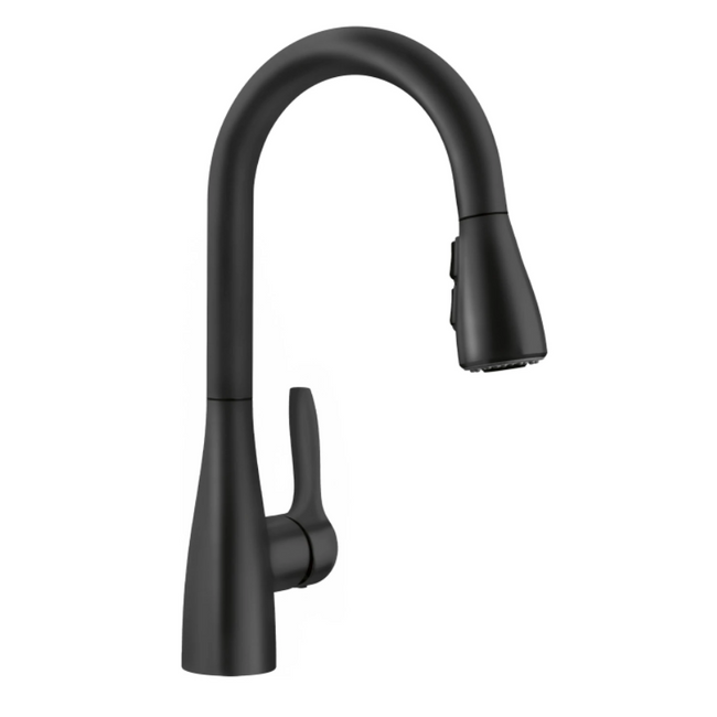 443028 - Artona Pull-Down Dual-Spray Kitchen Faucet - PVD Steel/Coal Black