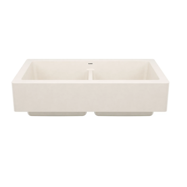 527409 - Vintera SILGRANIT 33" Double Bowl Apron-Front Farmhouse Sink - Soft White