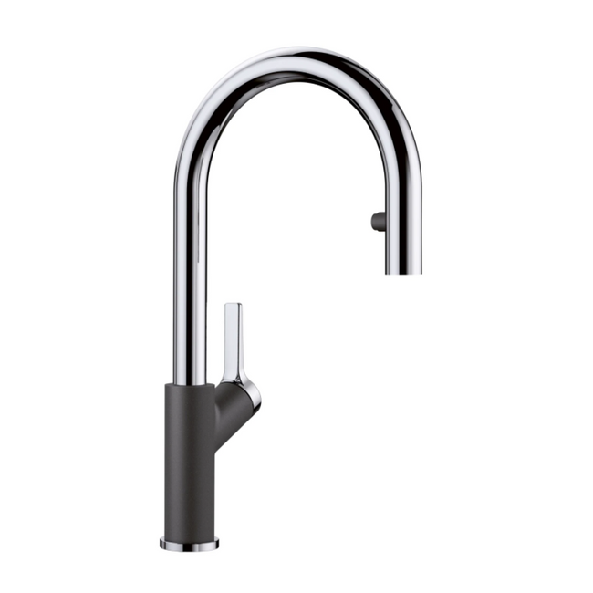 526392 -Urbena Pull-Down Dual-Spray Kitchen Faucet - Chrome/Anthracite