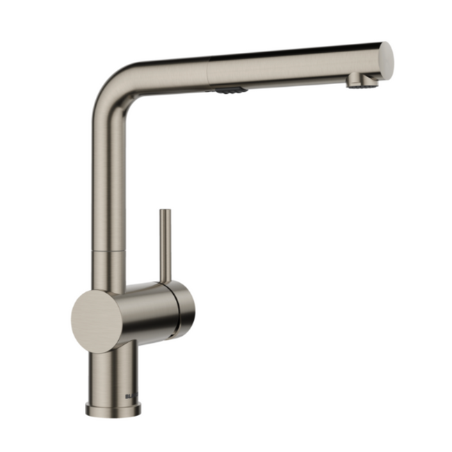 443251 - Linus Low Arc Pull-Out Dual-Spray Kitchen Faucet - Satin Platinum