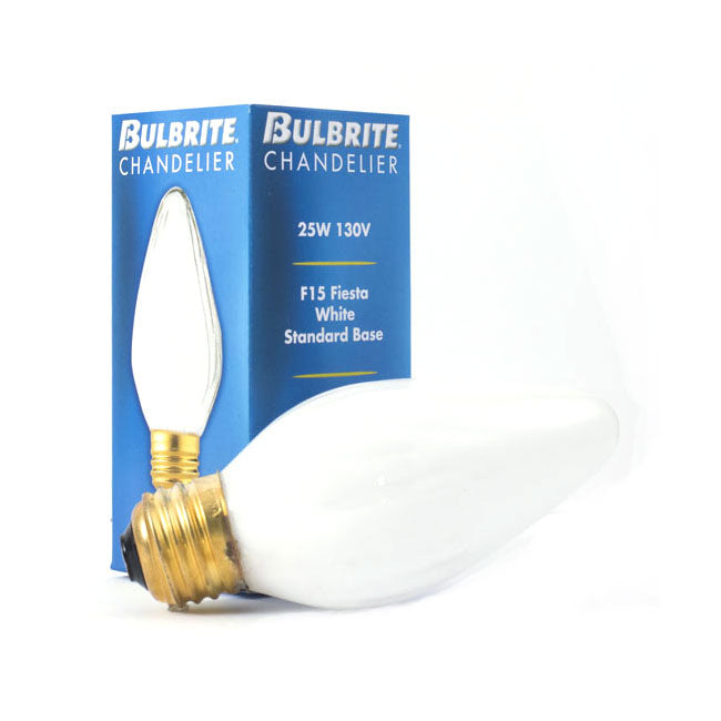 421025 - Specialty White F15 LED Light Bulb - 25 Watt - 2700K - 25 Pack