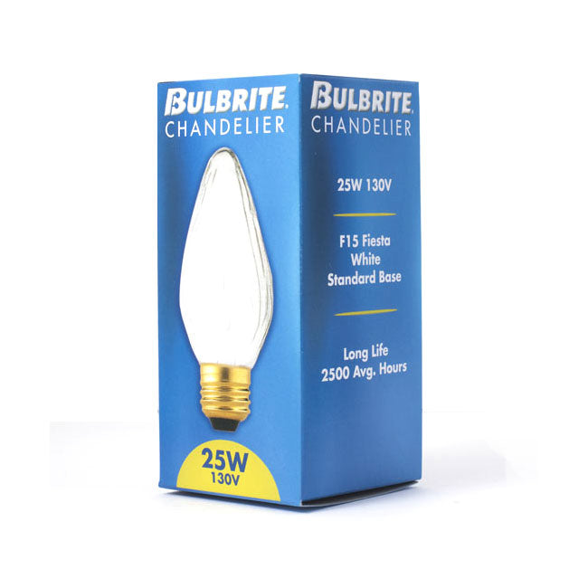 421025 - Specialty White F15 LED Light Bulb - 25 Watt - 2700K - 25 Pack