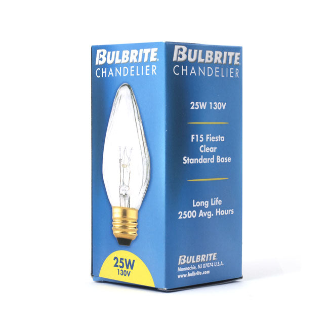 421125 - Specialty Clear F15 LED Light Bulb - 25 Watt - 2700K - 25 Pack