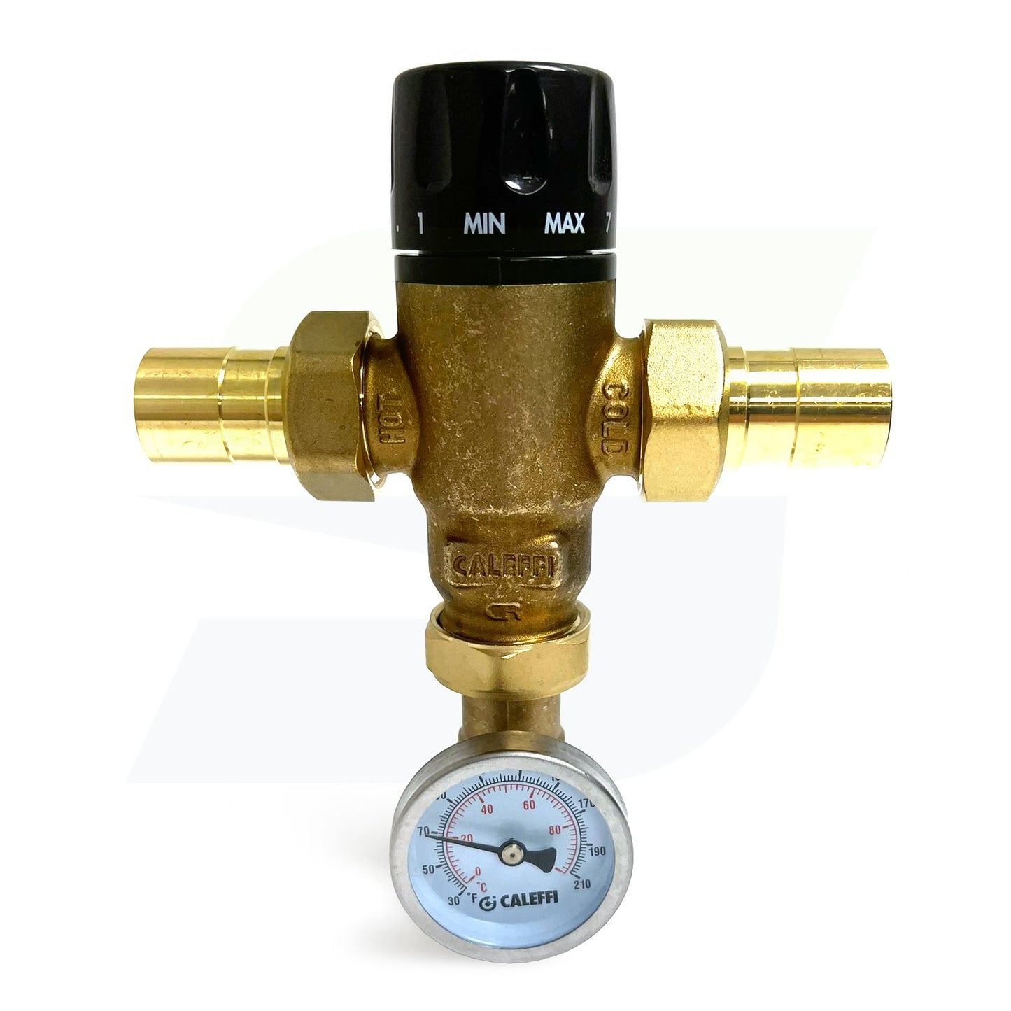 521519AC - MixCal Adjustable Thermostatic and Pressure Balanced Mixing Valve - 3/4" Sweat