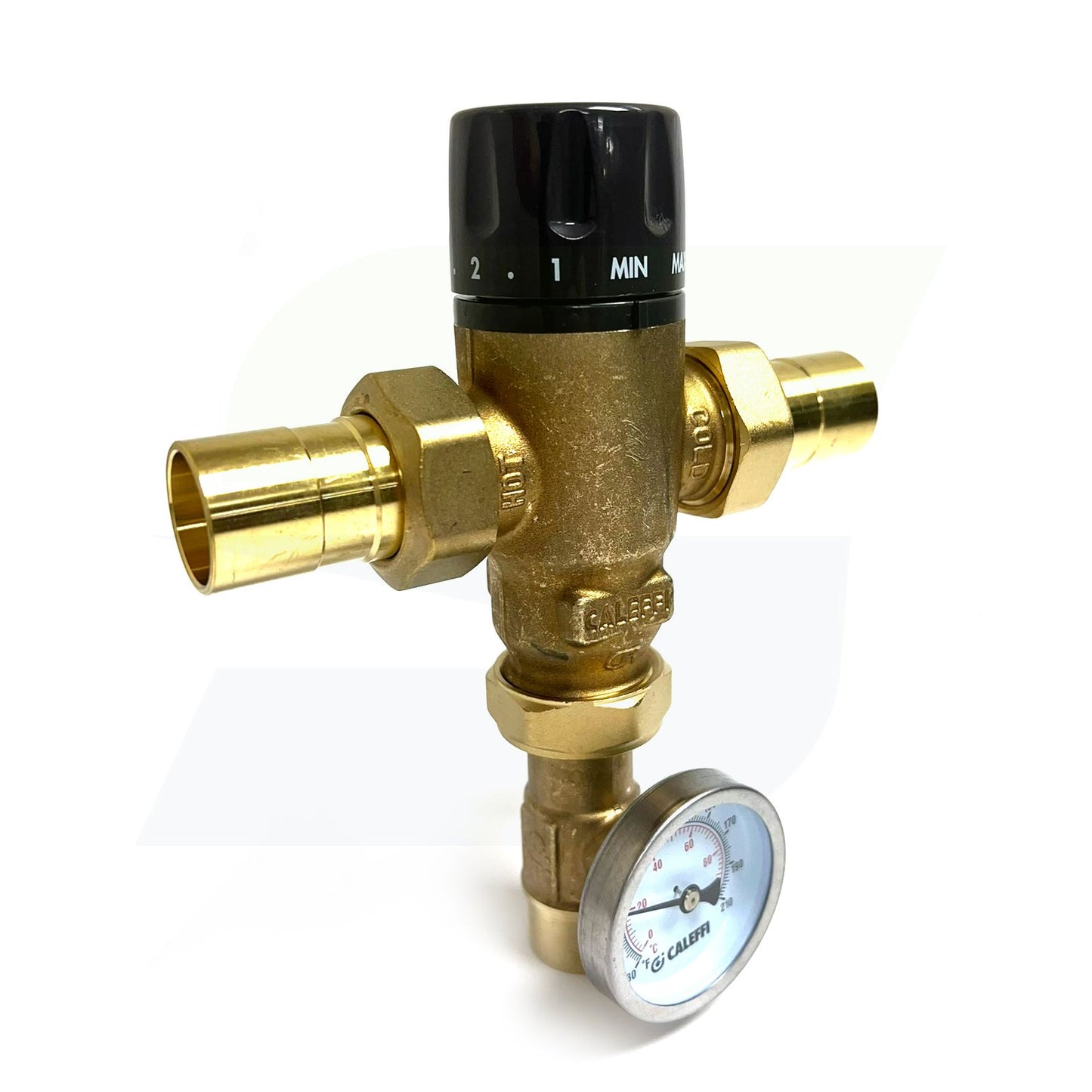 521519AC - MixCal Adjustable Thermostatic and Pressure Balanced Mixing Valve - 3/4" Sweat