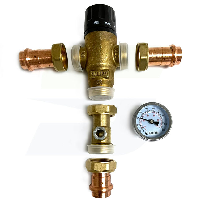 521616A - MixCal Adjustable Thermostatic and Pressure Balanced Mixing Valve - 1" Press