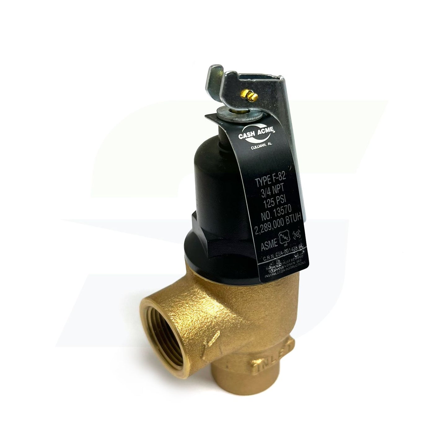 13570-0125 - 3/4" F-82 Bronze Pressure Relief Valve, 125 PSI