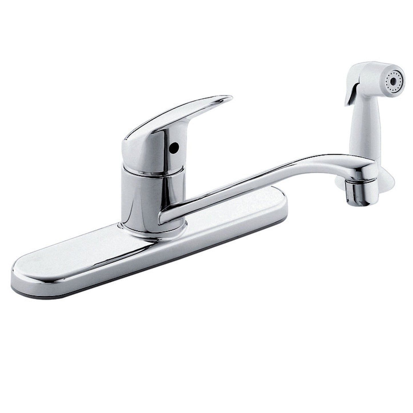 CA40513 - Cornerstone Single-Handle Kitchen Faucet with White Side Spray - Chrome